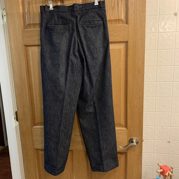 Vintage 70s Blue Denim Pearl Snap 2 PC Suit Set Sz L 1970s Jacket Pants Outfit - Picture 9 of 14